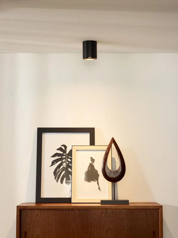 Lucide BODI - Deckenstrahler - Ø 8 cm - 1xGU10 - Schwarz - Atmosphäre 1